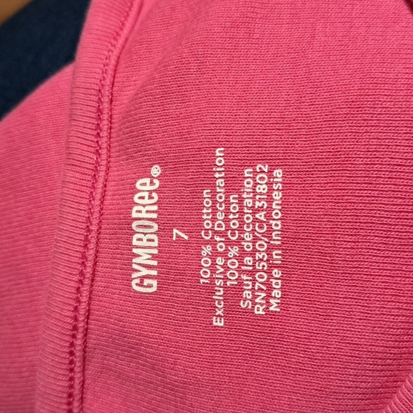 Gymboree girls pink & white shirt size 7 - Picture 2 of 5